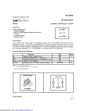 HFA45HI60C Datasheet PDF International Rectifier