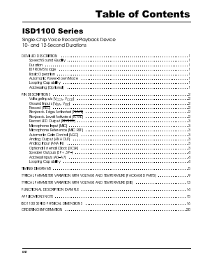 ISD1110 Datasheet PDF Information Storage Devices