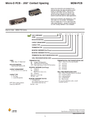 MDM-15SBSP-TL57A141 Datasheet PDF ITT Cannon 