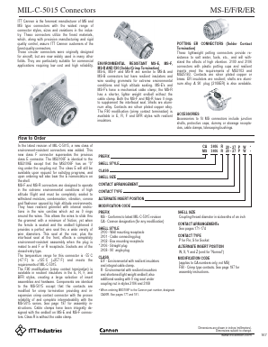 MS3108E20-27SXF80 Datasheet PDF ITT Cannon 