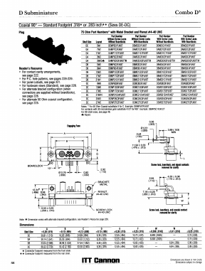 DDMZ47X1PYK127A226 Datasheet PDF ITT Cannon 