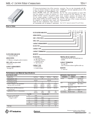 TDE25MSH-C Datasheet PDF ITT Cannon 