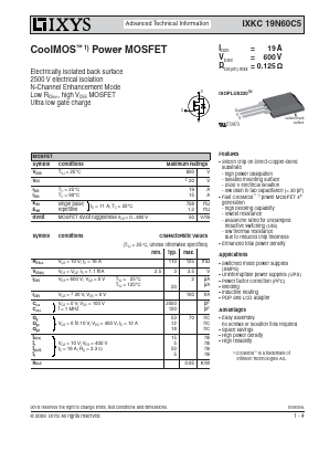 IXKC19N60C5 Datasheet PDF IXYS CORPORATION