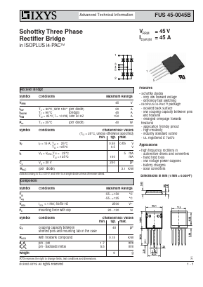 FUS45-0045B Datasheet PDF IXYS CORPORATION