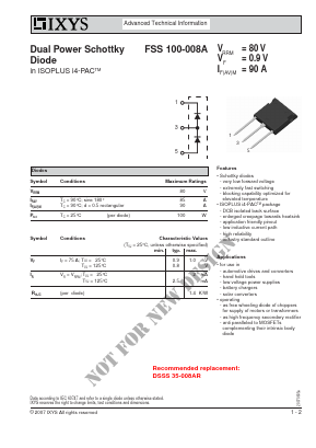 FSS100-008A Datasheet PDF IXYS CORPORATION