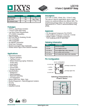 LCC110 Datasheet PDF IXYS CORPORATION