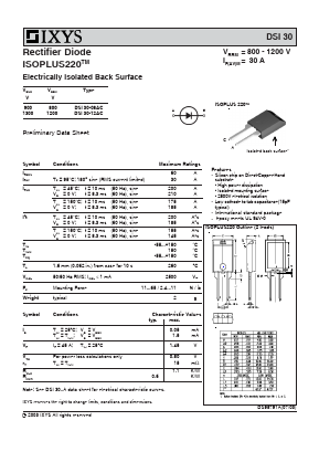 DSI30-12AC Datasheet PDF IXYS CORPORATION