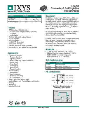 LCA220 Datasheet PDF IXYS CORPORATION