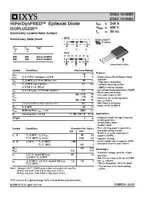 DSEC16-06BC Datasheet PDF IXYS CORPORATION