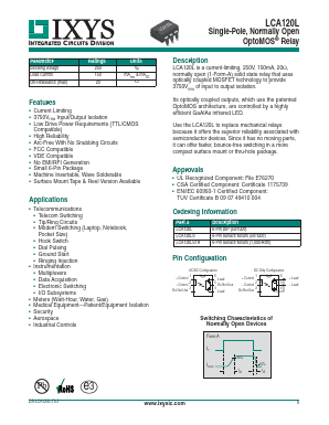 LCA120L Datasheet PDF IXYS CORPORATION