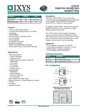 LCA127 Datasheet PDF IXYS CORPORATION