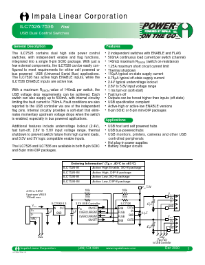 ILC7526 Datasheet PDF Impala Linear Corporation