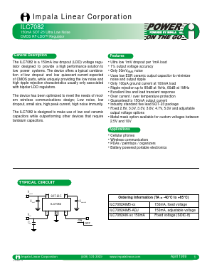 ILC7082AIK-30 Datasheet PDF Impala Linear Corporation
