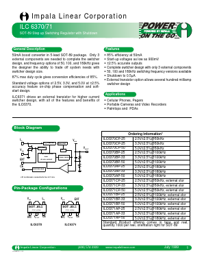 ILC6370CP-33 Datasheet PDF Impala Linear Corporation