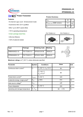 2N04L03 Datasheet PDF Infineon Technologies