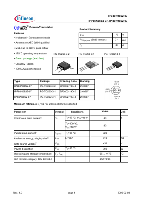 2N0807 Datasheet PDF Infineon Technologies
