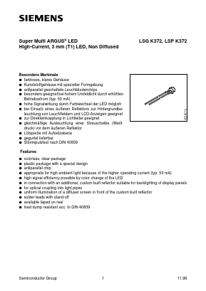 LSGK372 Datasheet PDF Infineon Technologies