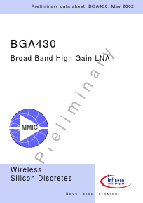 BGA430E6327 Datasheet PDF Infineon Technologies