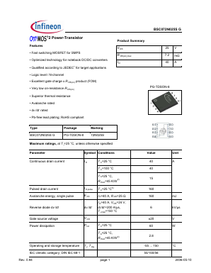 BSC072N025SG Datasheet PDF Infineon Technologies