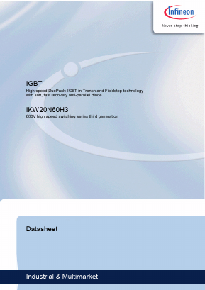 IKW20N60H3 Datasheet PDF Infineon Technologies