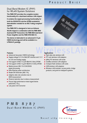 PMB8787 Datasheet PDF Infineon Technologies