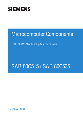 SAB-80C535-N Datasheet PDF Infineon Technologies