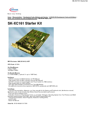 SAK-XC161CJ-16FF Datasheet PDF Infineon Technologies