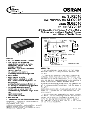 SLY2016 Datasheet PDF Infineon Technologies