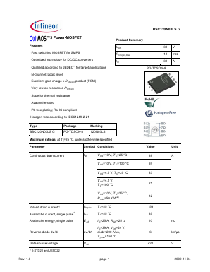 120N03LS Datasheet PDF Infineon Technologies
