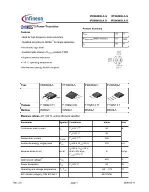 IPF06N03LAG Datasheet PDF Infineon Technologies