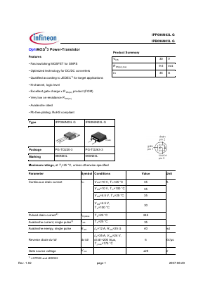 IPB096N03LG Datasheet PDF Infineon Technologies