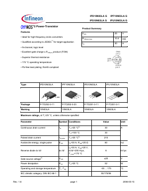 IPD10N03LAG Datasheet PDF Infineon Technologies