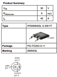 IPD090N03LGE8177 Datasheet PDF Infineon Technologies