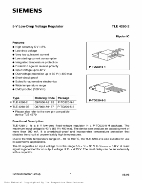 TLE4260-2 Datasheet PDF Infineon Technologies