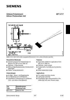 BPY47P Datasheet PDF Infineon Technologies