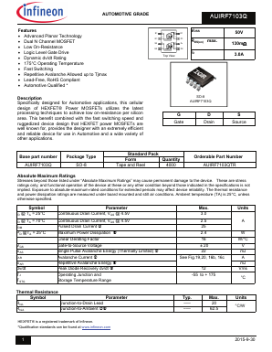 AUIRF7103QTR Datasheet PDF Infineon Technologies