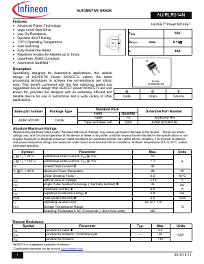 AUIRLR014N Datasheet PDF Infineon Technologies