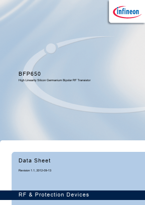 BFP650H6327 Datasheet PDF Infineon Technologies