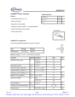 6R075P Datasheet PDF Infineon Technologies