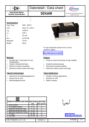 DZ435N Datasheet PDF Infineon Technologies