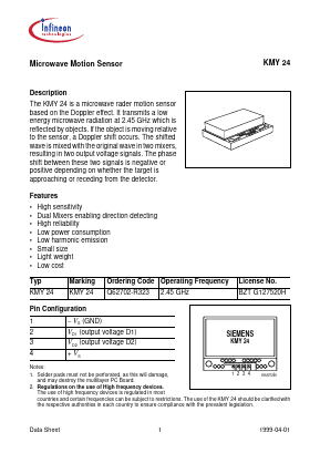KMY24 Datasheet PDF Infineon Technologies