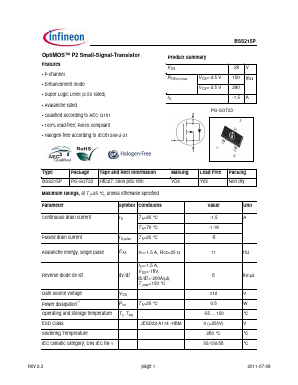 BSS215P Datasheet PDF Infineon Technologies