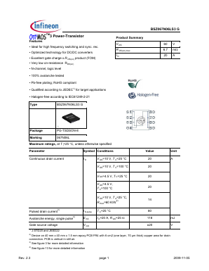 067N06L Datasheet PDF Infineon Technologies