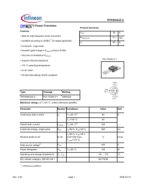 03N03LB Datasheet PDF Infineon Technologies