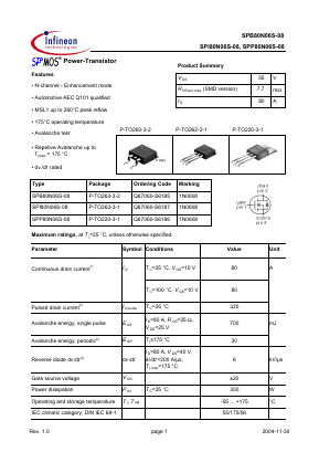 1N0608 Datasheet PDF Infineon Technologies