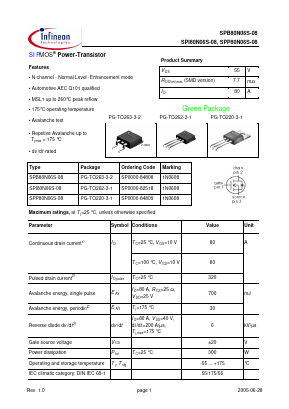 1N0608 Datasheet PDF Infineon Technologies