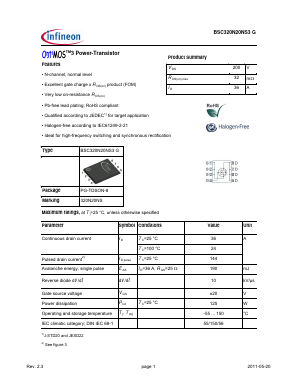 320N20NS Datasheet PDF Infineon Technologies