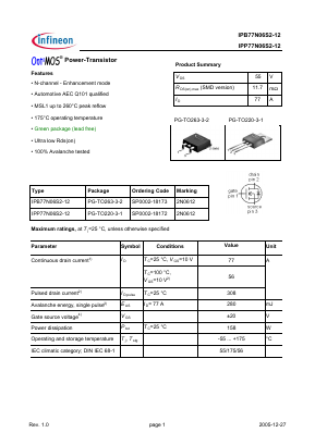 SP0002-18172 Datasheet PDF Infineon Technologies