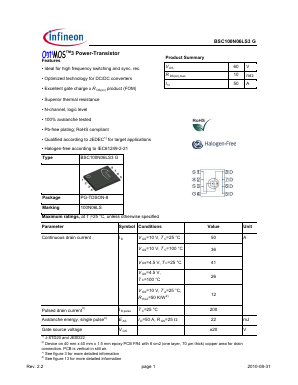 100N06LS Datasheet PDF Infineon Technologies