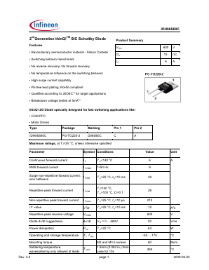 IDH06S60C Datasheet PDF Infineon Technologies